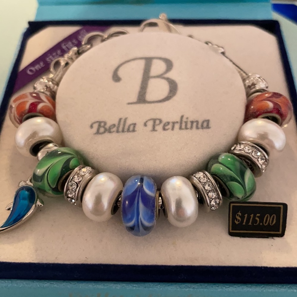Bella Perlina Dolphin Charm Bracelet